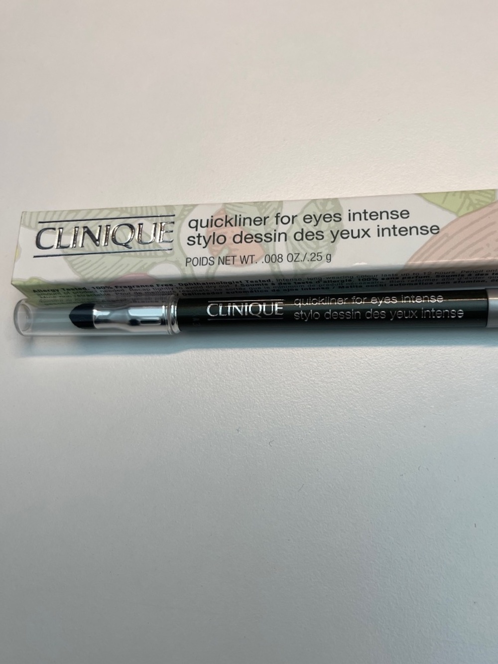 NEW in box Clinique Quickliner Intense Liner For Eyes #07 INTENSE IVY + Smudger